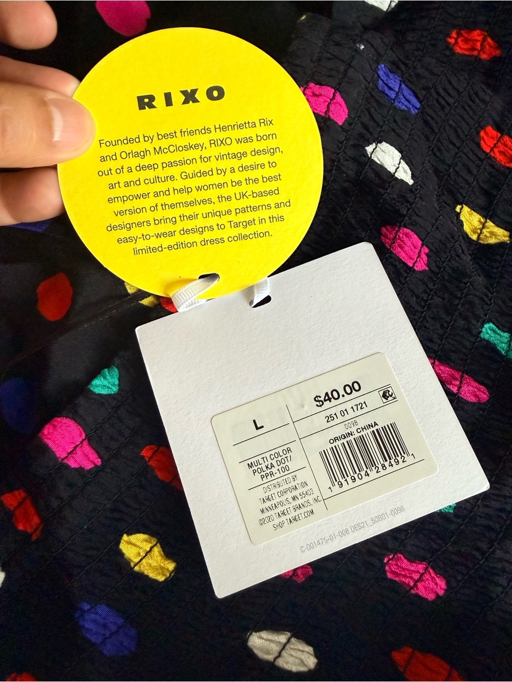 RIXO for Target Black Polka Dot Sleeveless Halter Dress .
Size L - Picture 8 of 13